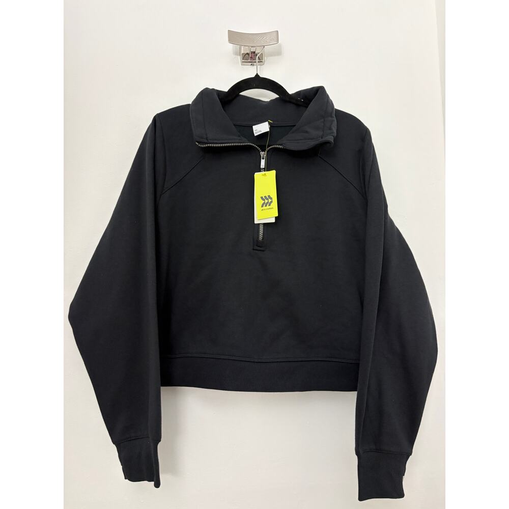 NWT All in Motion Black Cropped 1/2 Zip Pullover Sweatshirt XXL